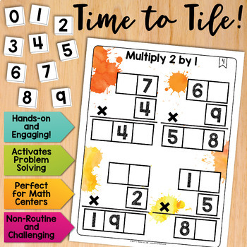 Preview of Multiply 2 by 1 Math Centers Math Tiles