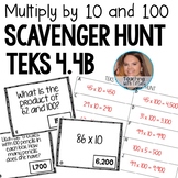 Multiply By 10's and 100's TEKS 4.4B Scavenger Hunt
