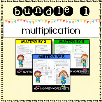 Preview of Multiplication Bundle #1 (3's, 4's, and 5's)