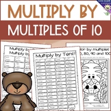 Multiply By Multiples of Ten Worksheets, Math Strategy Gra