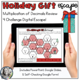 Multiply Decimal Escape Challenge - Holiday Themed 