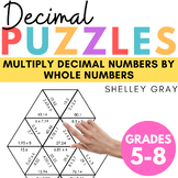 Multiply Decimal Numbers by Whole Numbers Math Puzzles; Ta