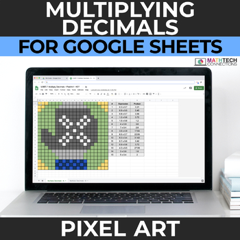 Preview of Multiply Decimals - Digital Math Pixel Art - Mystery Picture Google Sheets