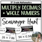 Multiply Decimals and Whole Numbers Scavenger Hunt for 5th