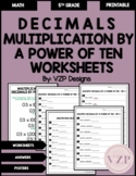 Multiply Decimals by a Power of Ten - Worksheets
