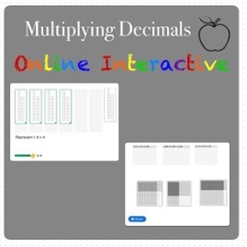 Preview of Multiply Decimals with Pictures Interactive