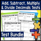 Multiply, Divide, Add & Subtract Decimals Bundle: 3 Decima