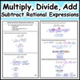 Multiply, Divide, Add, Subtract Rational Expressions Revie