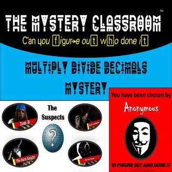 Preview of Multiply - Divide Decimals Mystery | The Mystery Classroom