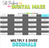 Multiply & Divide Decimals - Self Checking Digital Maze