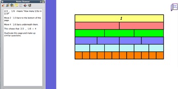 Preview of Multiply Divide Fractions Flipchart with visuals