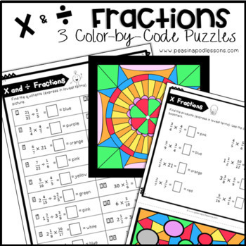 Preview of Multiplying & Dividing Fractions Multiply Divide Color by Code Summer Bookmarks