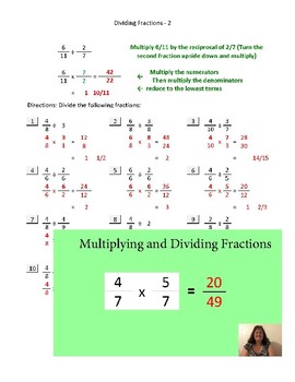 Preview of Multiply & Divide Fractions- Video w/ & Quiz Distance Learning Covid-19