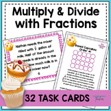 Multiply and Divide Fractions Task Cards Activities or Mat