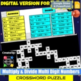 Multiply/Divide MultiDigit Num.-Crossword Puzzle-DIGITAL-G
