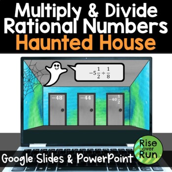 Preview of Multiply & Divide Rational Numbers Digital Halloween Activity