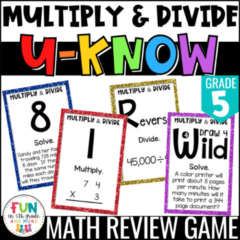 Preview of Multiply & Divide Whole Numbers Review Game | 5th Grade Math 5.NBT.5 - 5.NBT.6