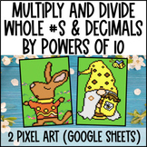 Multiply & Divide by Powers of 10 Pixel Art | Whole & Deci