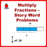 Fractions Worksheets, 4th Grade, 5th Grade - Multiplying Fractions Word Problems
