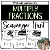 Multiply Fractions Scavenger Hunt for 5th Grade Math