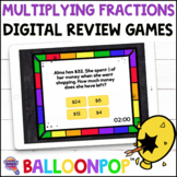 4th Grade Multiplying Fractions Digital Math Review Games 