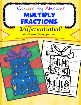 Preview of Multiply Fractions Color by Answer Differentiated