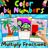 Multiply Fractions - Color by Numbers - Mystery Picture