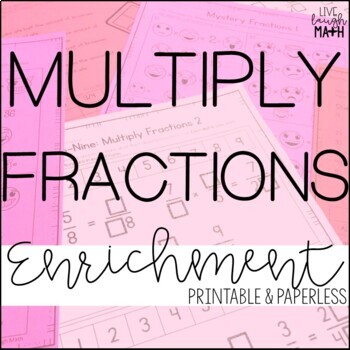 Preview of Multiply Fractions Enrichment Activities - Math Challenges & Logic Puzzles