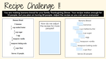 Preview of Multiply Fractions Recipe Challenge