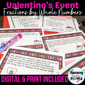 Preview of Multiply Fractions and Whole Numbers | Valentine's Day