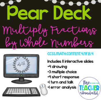 Preview of Multiply Fractions by Whole Numbers Pear Deck