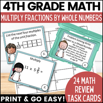 Preview of 4th Grade Go Math Chapter 8 Multiply Fractions by Whole Numbers Activity