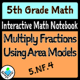 Multiply Fractions with Area Models for Interactive Math Notebook