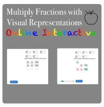 Preview of Multiply Fractions with Visual Representation