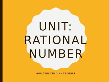 Preview of Multiply Negative and Positive Integers