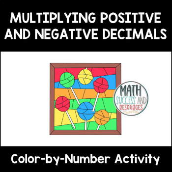 Preview of Multiplying Positive and Negative Decimals Color by Number Activity