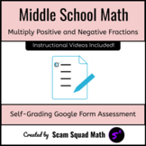 Multiply Positive and Negative Fractions | Self-Grading Go