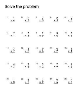 Preview of Multiply Single-Digit Numbers