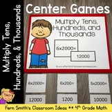 Multiply Tens, Hundreds, and Thousands Center Games