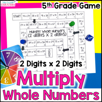 Preview of 2 Digit by 2 Digit Multiplication Game - 5th Grade Math - Multiply Whole Numbers