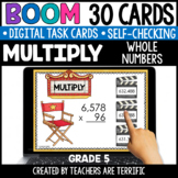 Multiply Whole Numbers Grade 5 Boom Cards - Digital