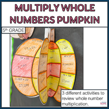 Preview of Multiply Whole Numbers Pumpkin Project Craftivity