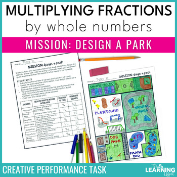 Preview of Multiplying Fractions by a Whole Number Activity Math Project Based Learning PBL