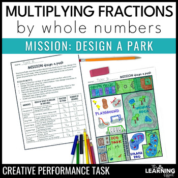 Preview of Multiplying Fractions by a Whole Number Activity Math Project Based Learning PBL