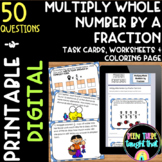 4th Grade Multiply a Whole Number by a Fraction Worksheets