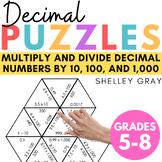 Multiply and Divide Decimal Numbers by 10, 100, 1000 Math Puzzles
