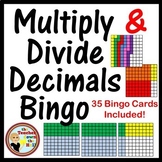 Multiply and Divide Decimals Bingo w 35 Bingo cards I Mult