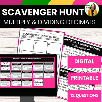 Preview of Multiply and Divide Decimals Digital Scavenger Hunt