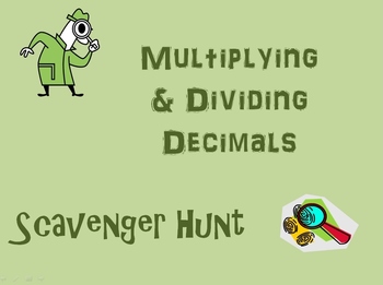 Preview of Multiply and Divide Decimals Scavenger Hunt