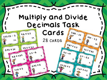 Preview of *FREE* Multiply and Divide Decimals Task Cards